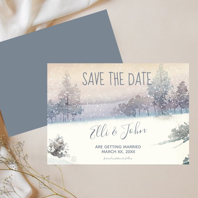 Reserve A Data Salvar o Casamento no inverno de Data (Save The Date Winter Wedding)