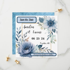 Reserve A Data Salve a Data Azul Floral