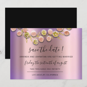 Reserve A Data Salve a Data Black Wreath Rose Gold Roxo