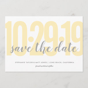 Reserve A Data Salve a data, casamento, amarelo
