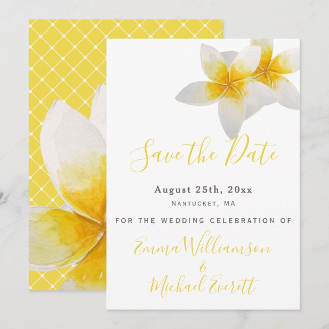 Reserve A Data Salve a Data | Casamento com Flores Tropicais Amar (Frente/Verso)