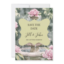 Salve A Data Casamento Rosa Peônia Jardim Fonte