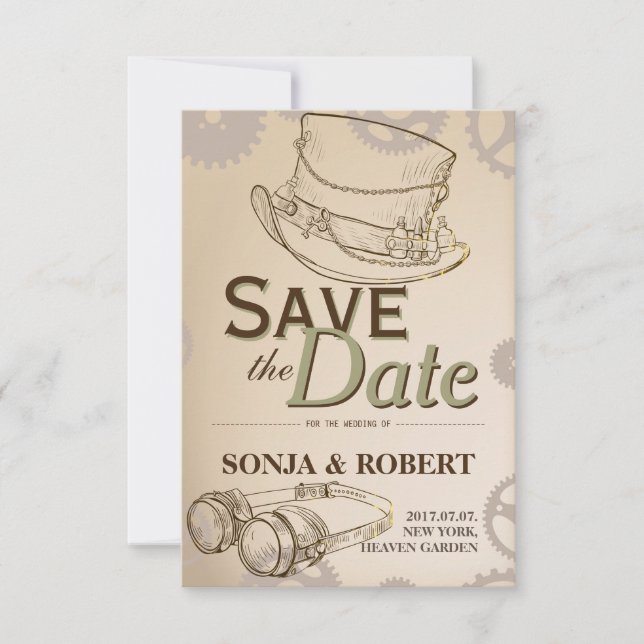 Reserve A Data Salve a data - Chapéu e Googles Steampunk (Frente)