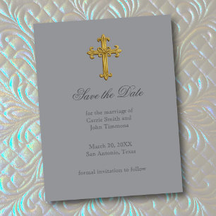 Reserve A Data Salve a data com Dourado Cross Christian