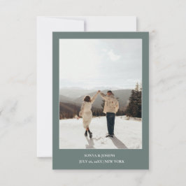 Reserve A Data Salve a Data com Texto e Foto Elegantes em Cor Sim