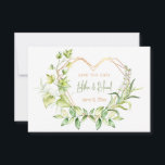 Reserve A Data Salve a Data Coração<br><div class="desc">Anuncie a data do seu casamento com estilo com este belo coração em aquarela feito com uma moldura dourada com folhagens. (Imagem por mariadetarosarinda no Freepik). O cartão é fácil de personalizar com sua redação, fonte e cor da fonte. Não é exatamente o que você está procurando? Todos os nossos...</div>