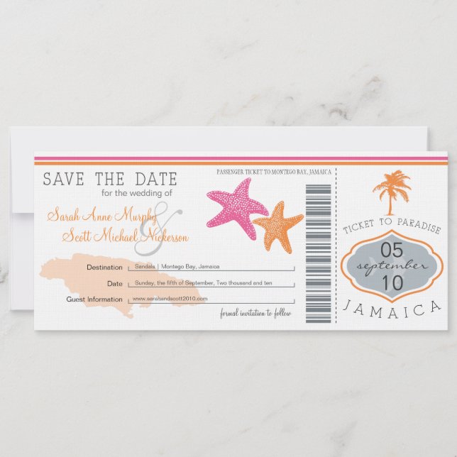 Reserve A Data Salve a Data de Embarque na Jamaica (Frente)