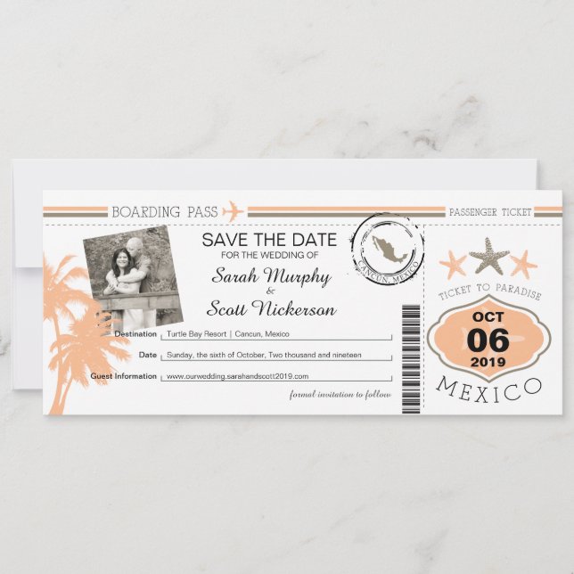 Reserve A Data Salve a Data de Embarque no México (Frente)