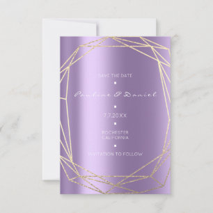 Reserve A Data Salve A Data Diamante Dourado Roxo Preto Monograma