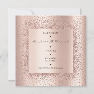 Reserve A Data Salve A Data Diamante Rosa Ouro Cristais Monograma
