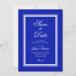 Reserve A Data Salve a data do casamento azul moderno minimalista
