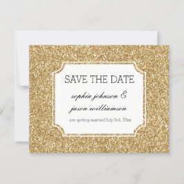 Reserve A Data Salve a data em glitter dourado