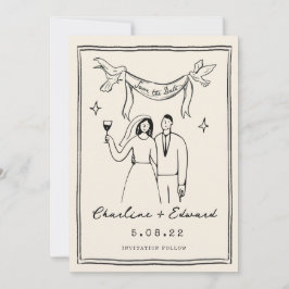 Reserve A Data Salve a data em letra manuscrita funky desenhada à