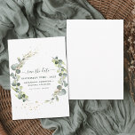 Reserve A Data Salve a data Eucalyptus Greenery Succulent<br><div class="desc">Eucalyptus Greenery Succulent Botanical Watercolor Spring Wedding Save the Date Card em fundo branco - inclui uma bela e elegante tipografia com folhas botânicas modernas e verde para a celebração especial do Dia do Casamento.</div>