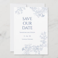 Salve a Data Floral Azul Suave