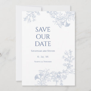 Reserve A Data Salve a Data Floral Azul Suave