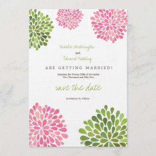 Reserve A Data Salve a data Linen Pink & Green Flower Blooms
