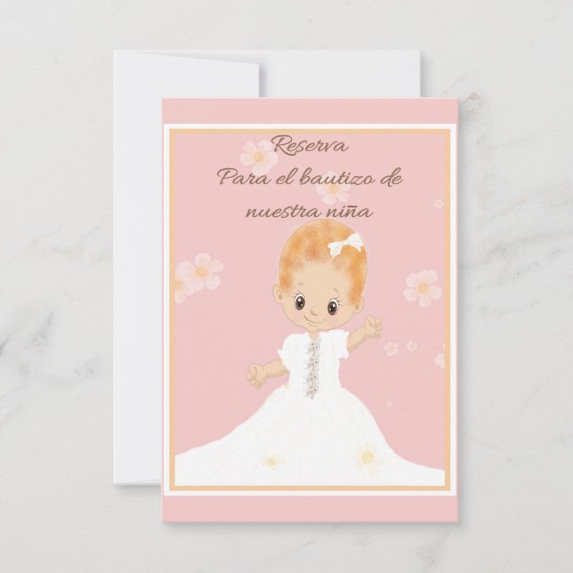 Reserve A Data Salve a Data Menina Espanhola (Frente)