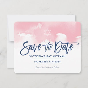 Reserve A Data SALVE A DATA MITZVAH moderno rosa pálido aquarela