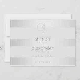 Reserve A Data Salve a Data | Monograma de Listras Prateadas Lumi