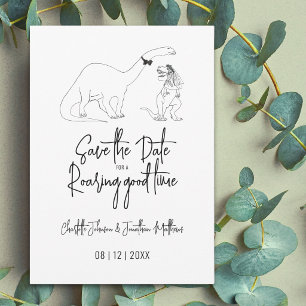 Reserve A Data Salve a Data Para um Ótimo Momento Casamento Dino