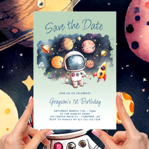 Reserve A Data Salve A Data Planetas Espaço Exterior 1º Aniversár
