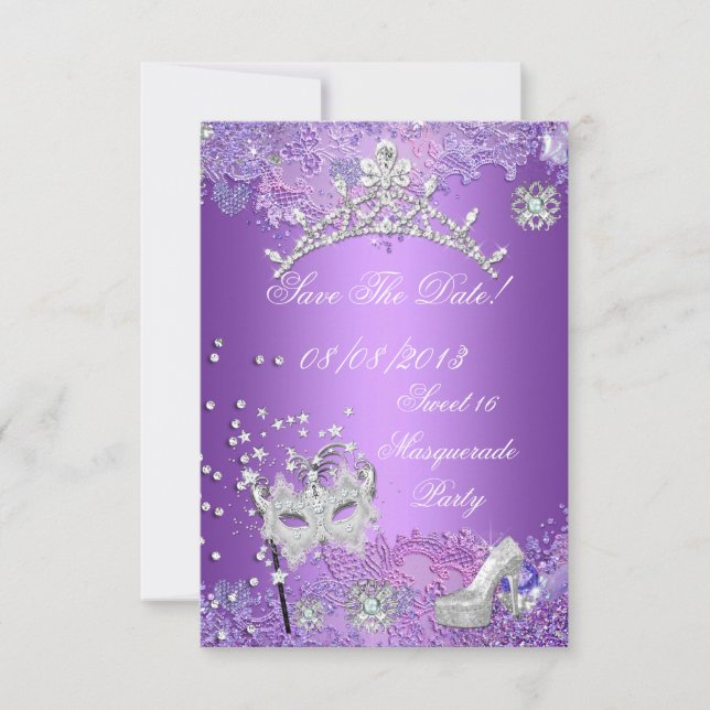 Reserve A Data Salve A Data Purple Sweet Dezesseis 16 Mascarada (Frente)