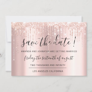 Reserve A Data Salve A Data Rose Gold  Glitter Drips Confete