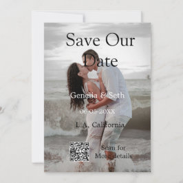 Reserve A Data Salve a data simples código QR mínimo detalhes de 