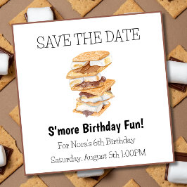 Reserve A Data Salve a Data S'mores Diversão 6º Aniversário
