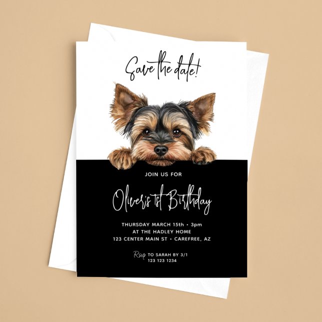 Reserve A Data Salve a Data Yorkshire Terrier 1º Aniversário (Criador carregado)