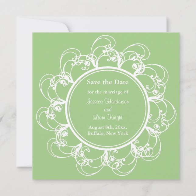 Reserve A Data Salve Fancy Floral (verde) (Frente)