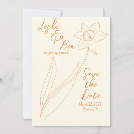 Reserve A Data Salve o Casamento Dates Daffodil