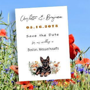Reserve A Data Salve o Casamento de Cachorro German shepherd