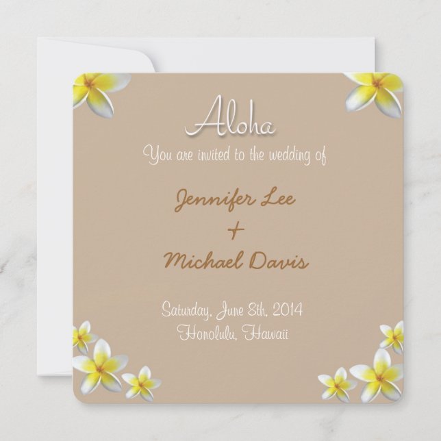 Reserve A Data Salve o Design da Plumeria de Data (Frente)