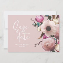 Salve o dia do casamento floral fotográfico modern