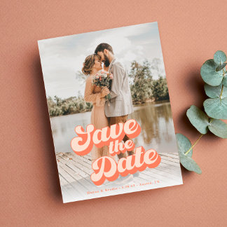 Reserve A Data Salve o Dia do Casamento Just Peachy