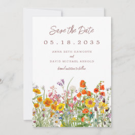 Reserve A Data Salve o Dia Flor Selvagem