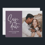 Reserve A Data Salve o dia moderno de casamento floral fotográfic<br><div class="desc">Salve o dia moderno de casamento com foto floral. Em roxos,  rosas,  marrons e verde. Visão moderna de casamento rústico com caligrafia manuscrita.</div>