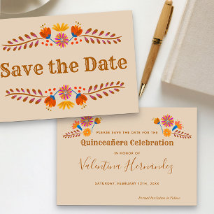Reserve A Data Salve o Dia Tipografia Ocidental Floral Mexicana