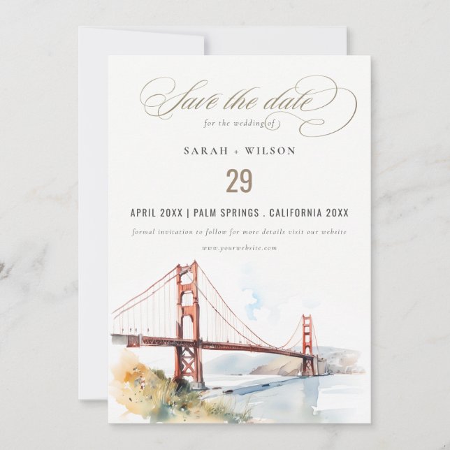 Reserve A Data San Francisco Golden Gate Bridge Landscape Wedding (Frente)