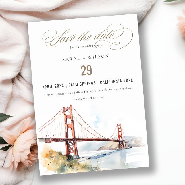 Reserve A Data San Francisco Golden Gate Bridge Landscape Wedding (Criador carregado)
