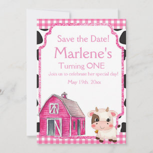 Reserve A Data Santa Vaca Primeiro Aniversário