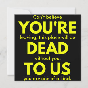 Reserve A Data Sarcástico Adeus, você é Morto para nós, Colega de