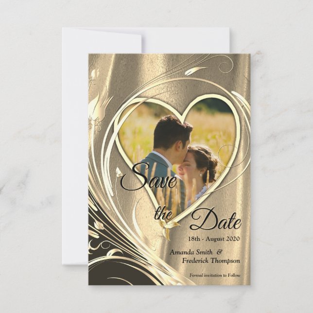 Reserve A Data Satin de Ouro  & esplendor de flor de ouro (Frente)