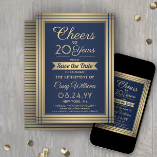 Reserve A Data Saúde Todos Os Anos Marinho Elegante Azul Dourado