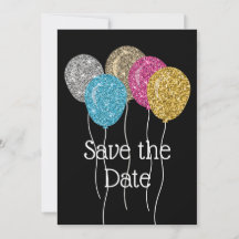 Save The Date Brilho Festa de Aniversário