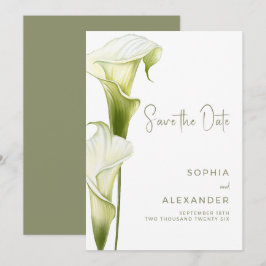 Reserve A Data Save the Date Card for a Modern Wedding.