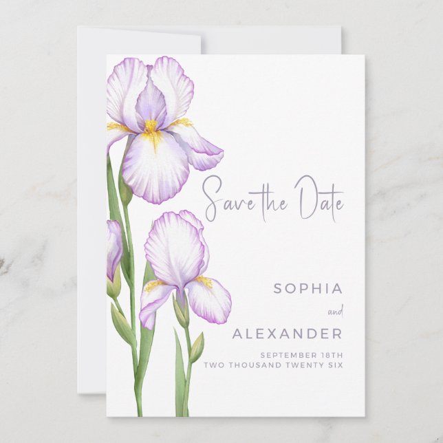 Reserve A Data Save the Date Card for a Modern Wedding.  (Frente)