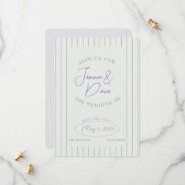 Reserve A Data Save the Date de Casamento Simples e Moderno Tendê